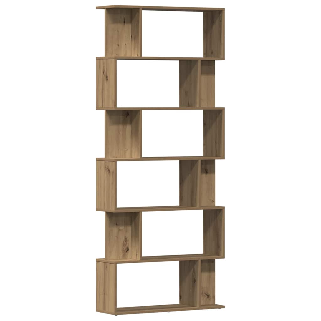 Book Cabinet Artisan Oak 80x24x192 cm Engineered Wood