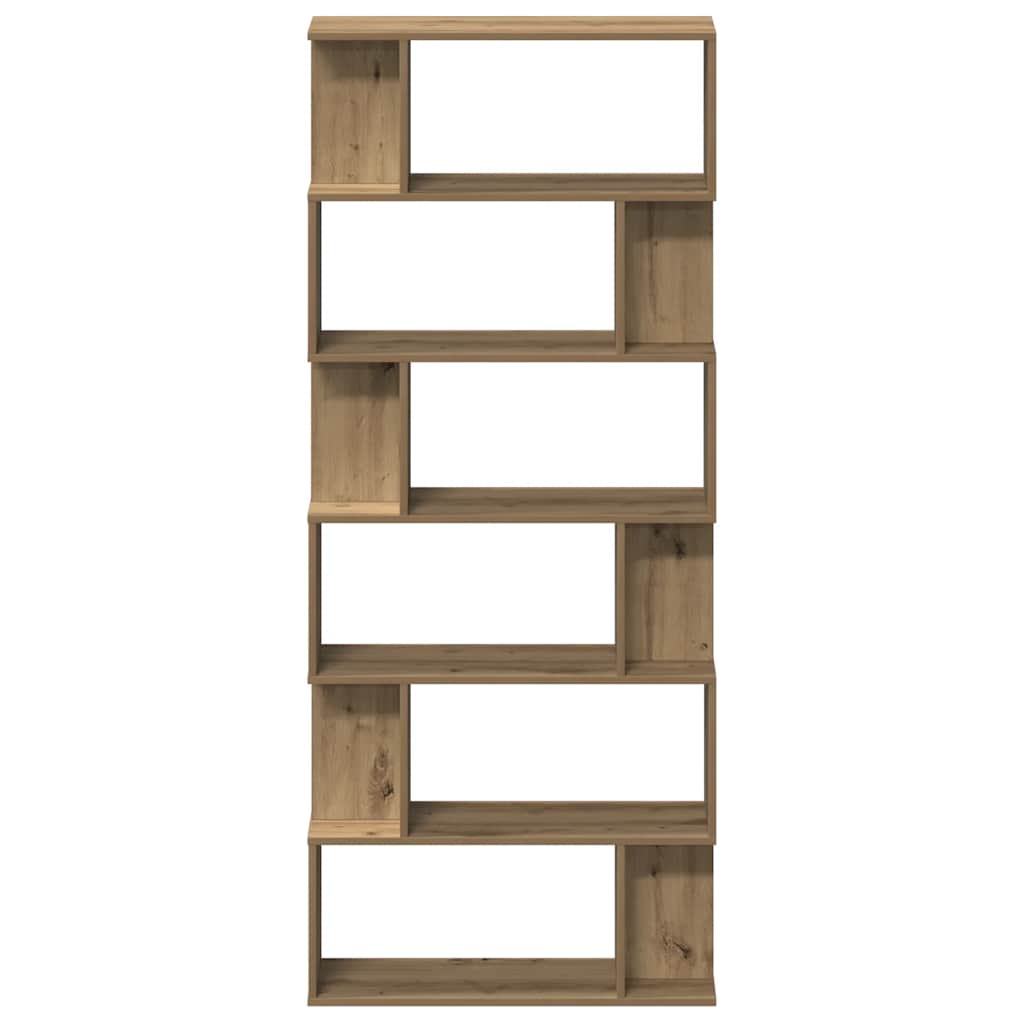 Book Cabinet Artisan Oak 80x24x192 cm Engineered Wood
