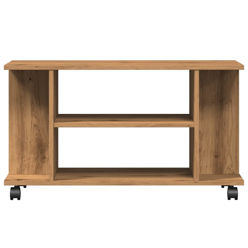 vidaXL TV Cabinet with Castors Artisan Oak 80x40x45 cm Engineered Wood