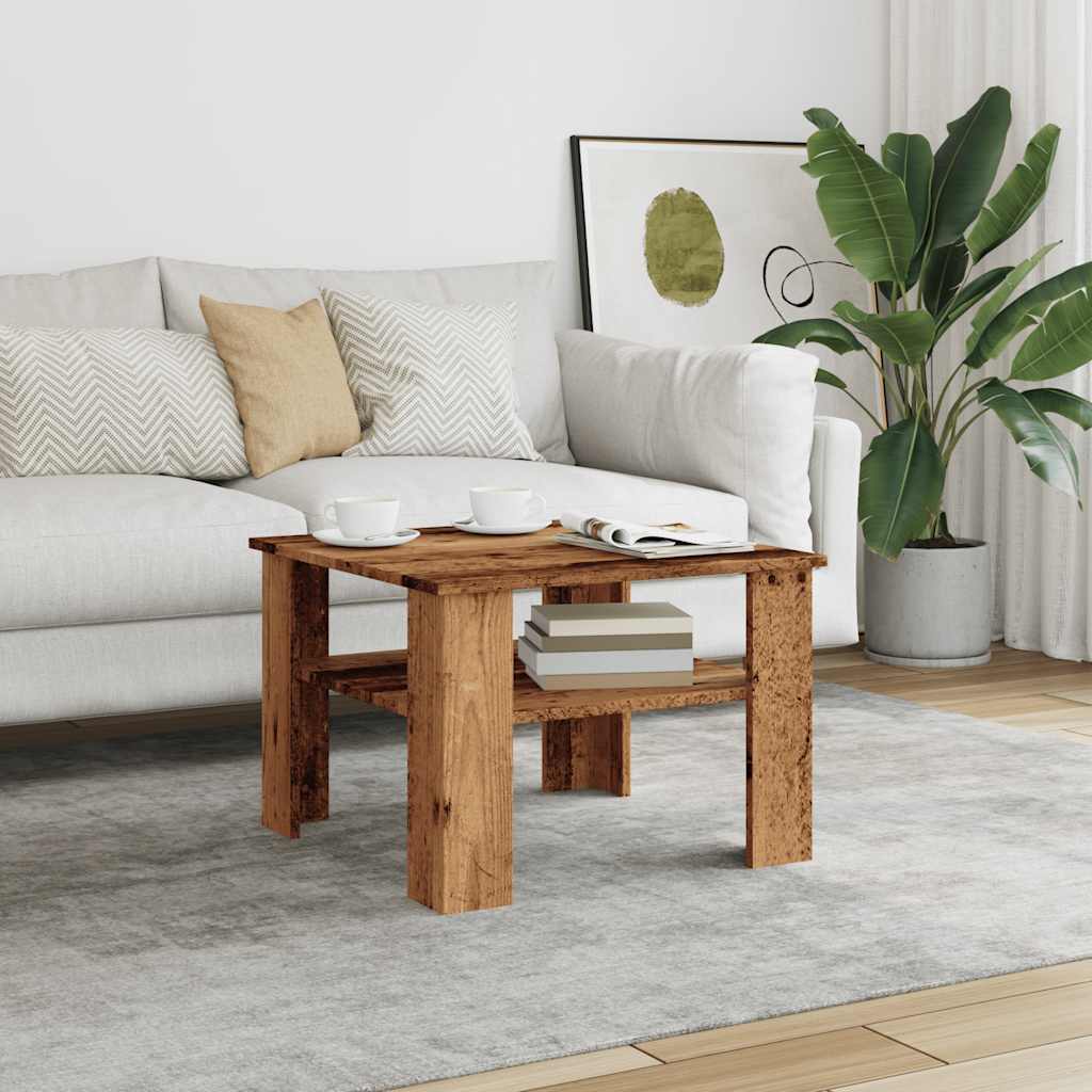 Coffee Table Old Wood 60x60x42 cm Engineered Wood