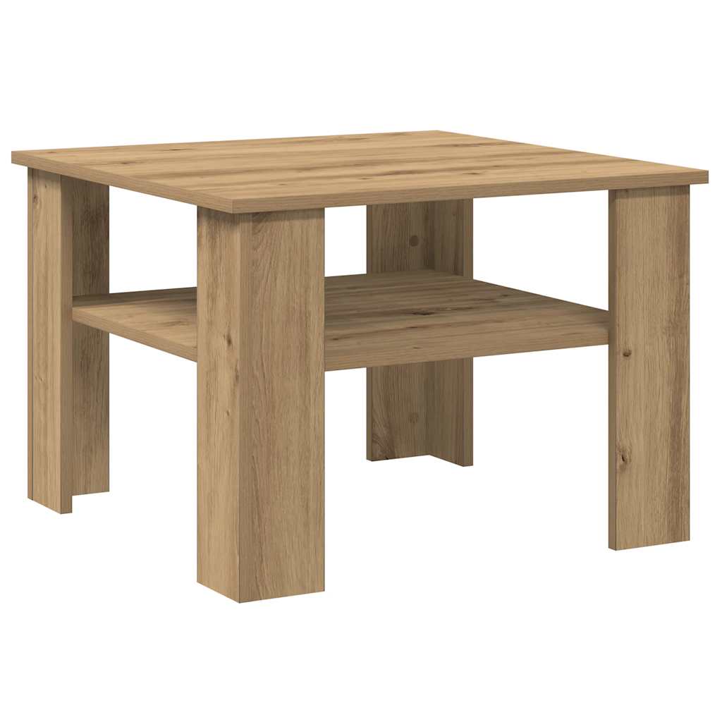 Coffee Table Artisan Oak 60x60x42 cm Engineered Wood