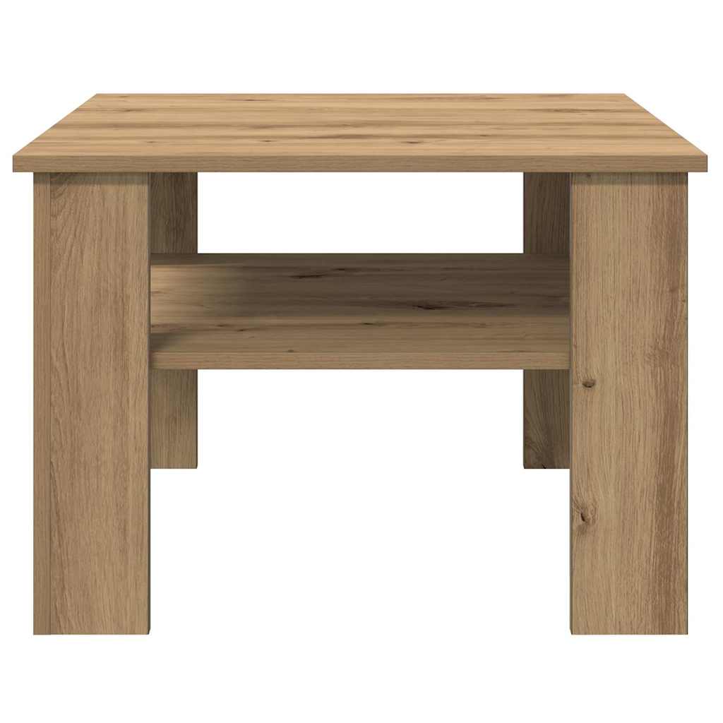 Coffee Table Artisan Oak 60x60x42 cm Engineered Wood
