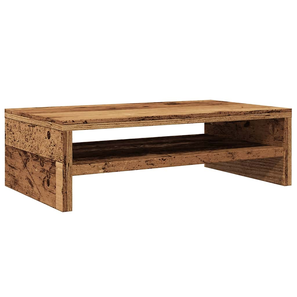 vidaXL Monitor Stand Old Wood 42x24x13 cm Engineered Wood