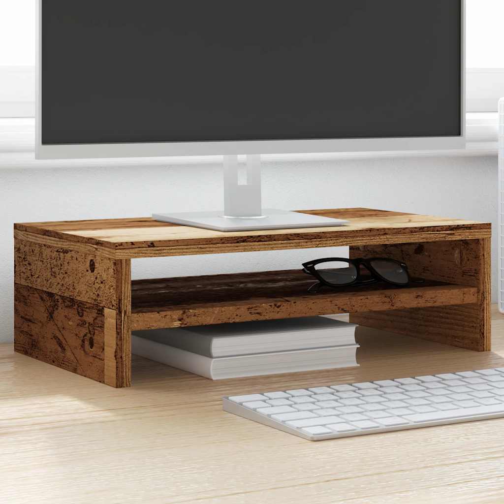 Monitor Stand Old Wood 42x24x13 cm Engineered Wood