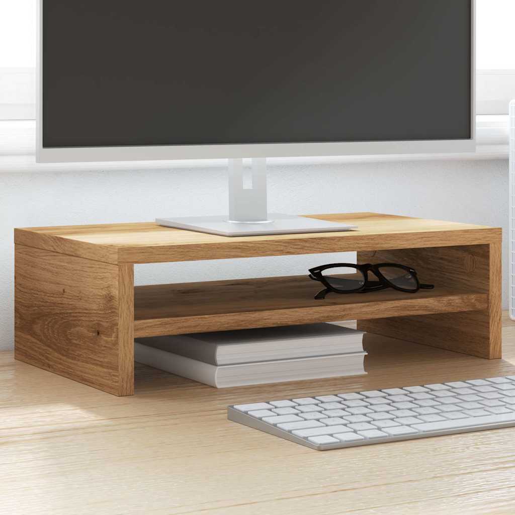 vidaXL Monitor Stand Artisan Oak 42x24x13 cm Engineered Wood