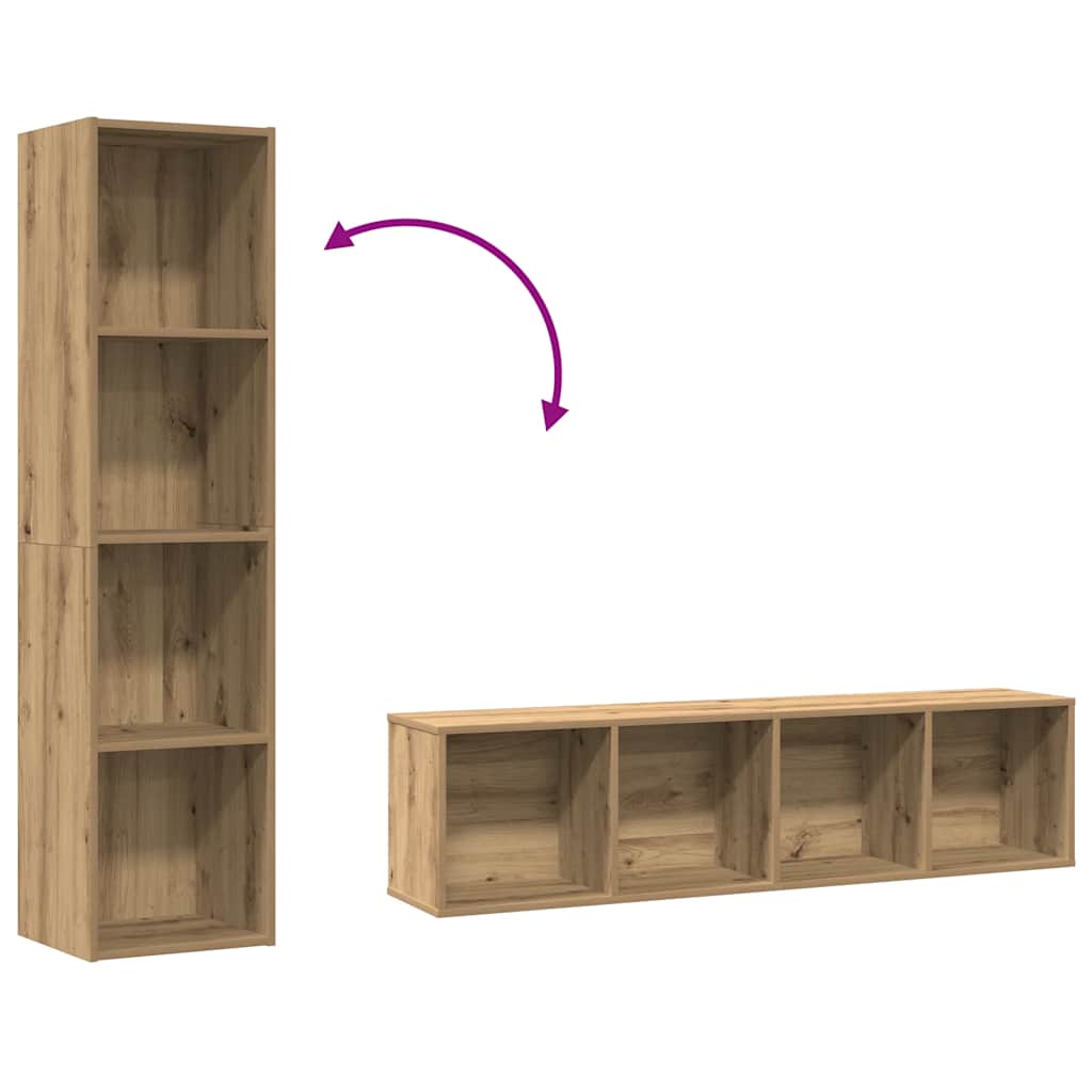 Book Cabinet/TV Cabinet Old Wood 36x30x143cm Engineered Wood