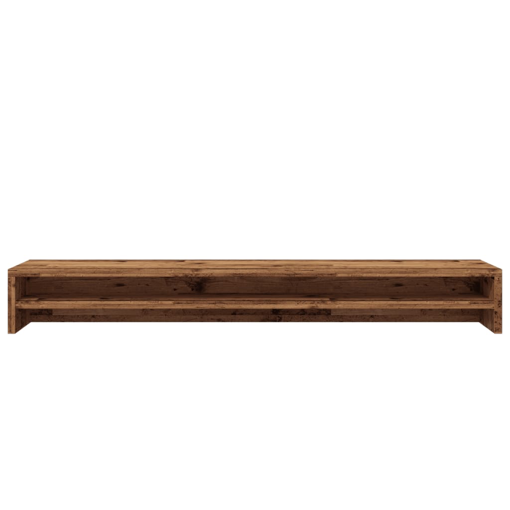 vidaXL Monitor Stand Old Wood 100x24x13 cm Engineered Wood