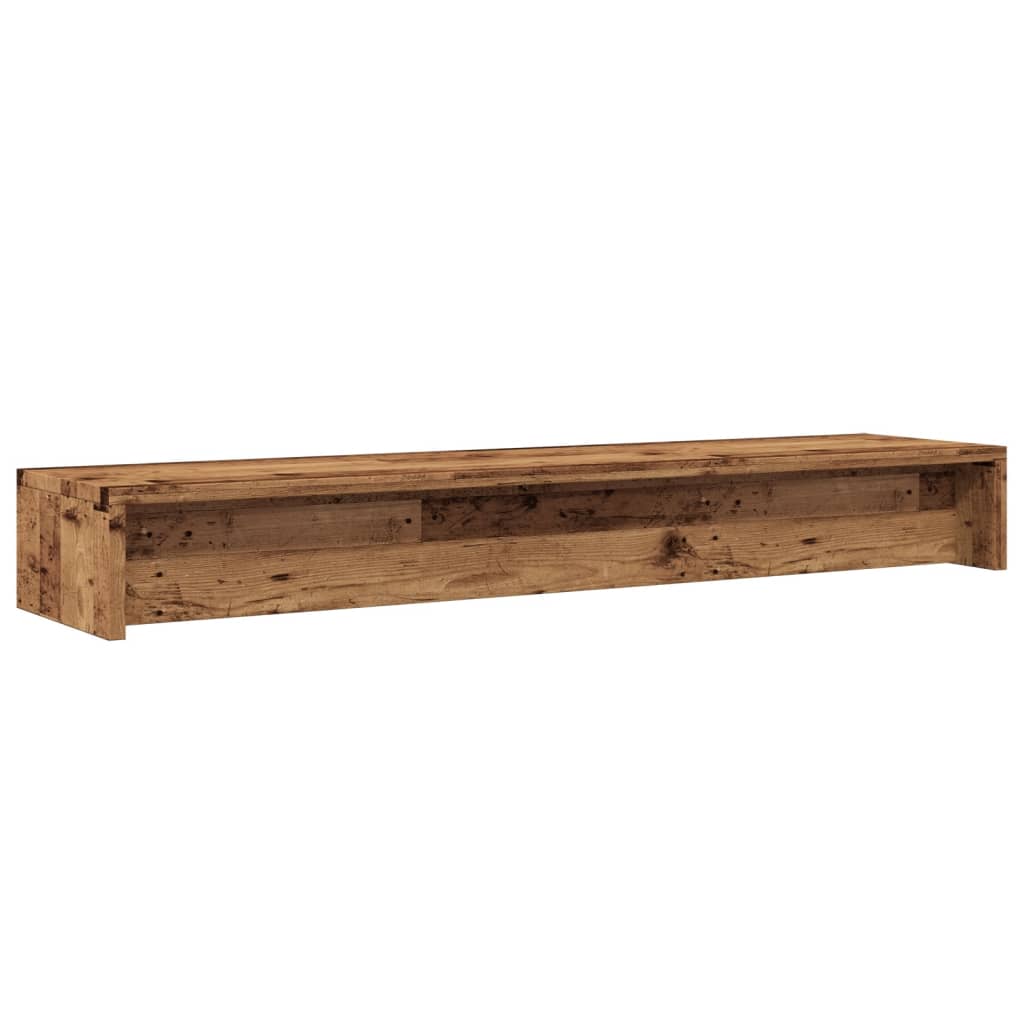 vidaXL Monitor Stand Old Wood 100x24x13 cm Engineered Wood