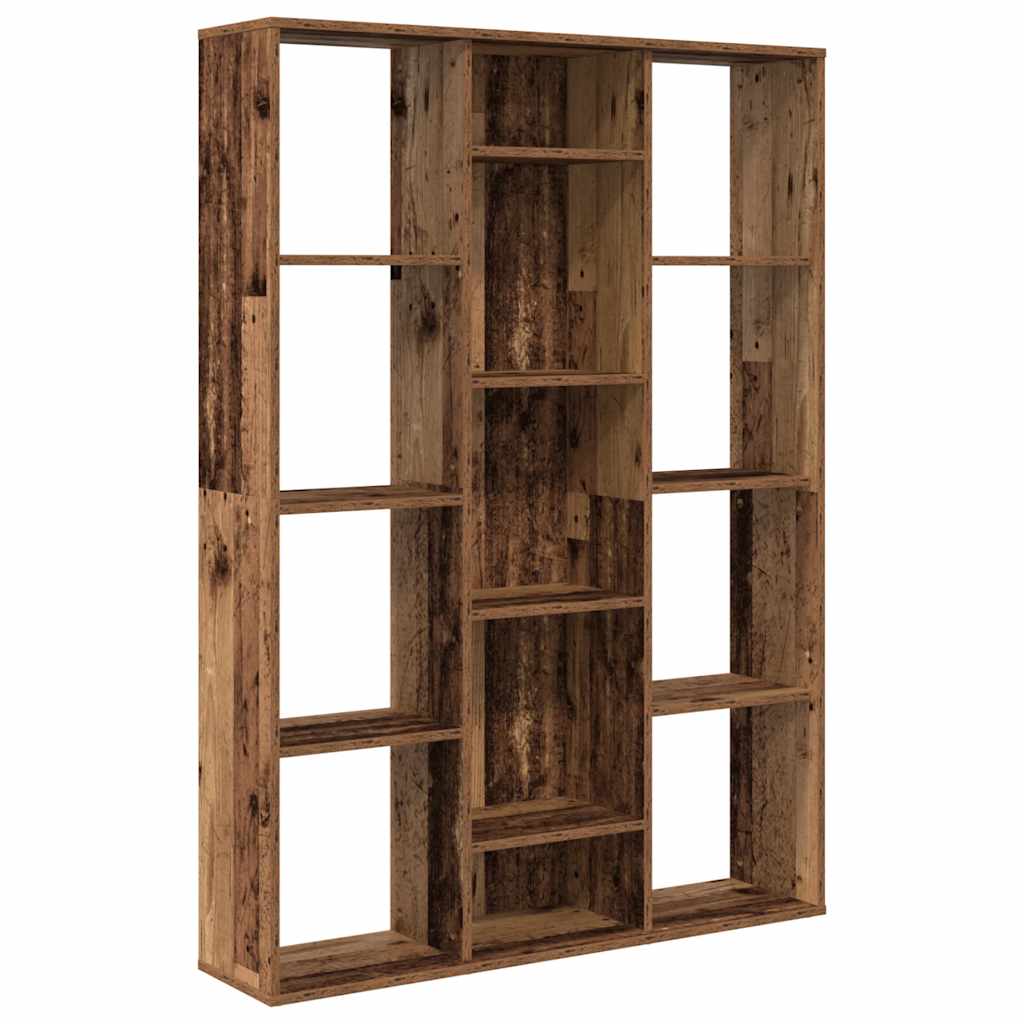 Room Divider/Book Cabinet Old Wood 100x24x140cm Engineered Wood