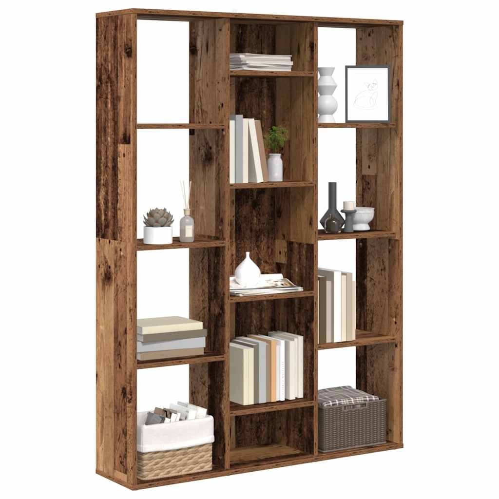 Room Divider/Book Cabinet Old Wood 100x24x140cm Engineered Wood