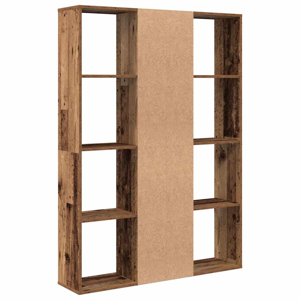 Room Divider/Book Cabinet Old Wood 100x24x140cm Engineered Wood