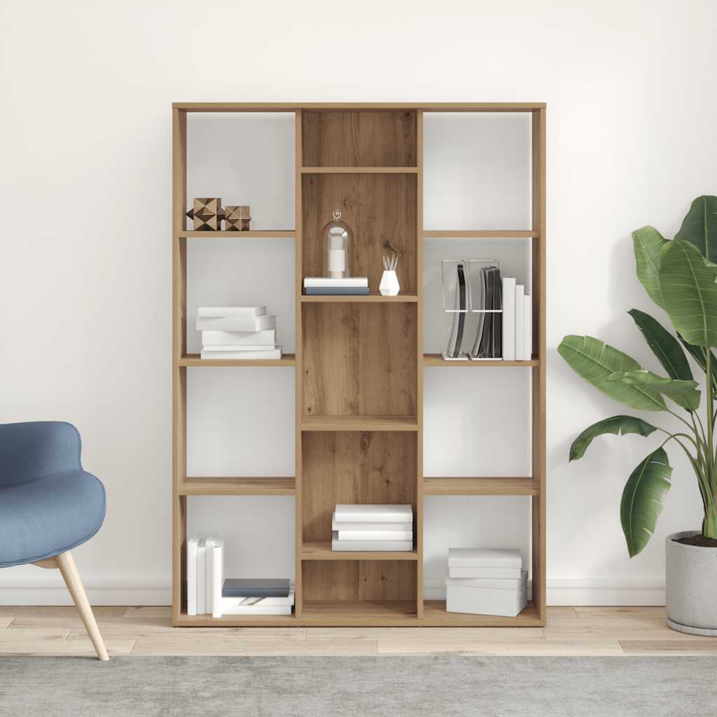 Room Divider/Book Cabinet Artisan Oak 100x24x140 cm Engineered Wood