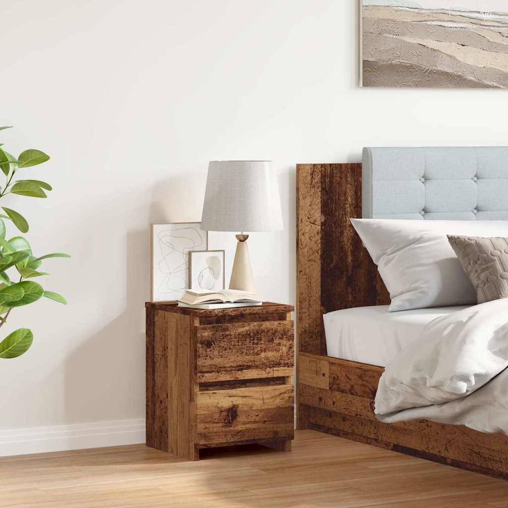 Bedside Cabinet Old Wood 30x30x40 cm Engineered Wood
