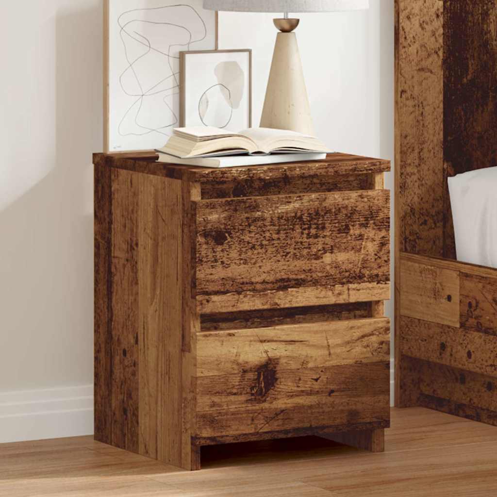 Bedside Cabinet Old Wood 30x30x40 cm Engineered Wood