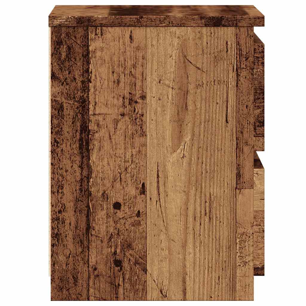 Bedside Cabinet Old Wood 30x30x40 cm Engineered Wood