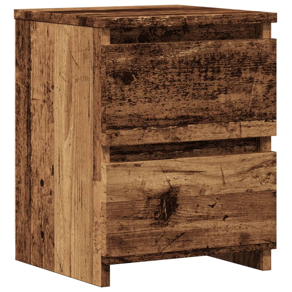 Bedside Cabinets 2 pcs Old Wood 30x30x40 cm Engineered Wood
