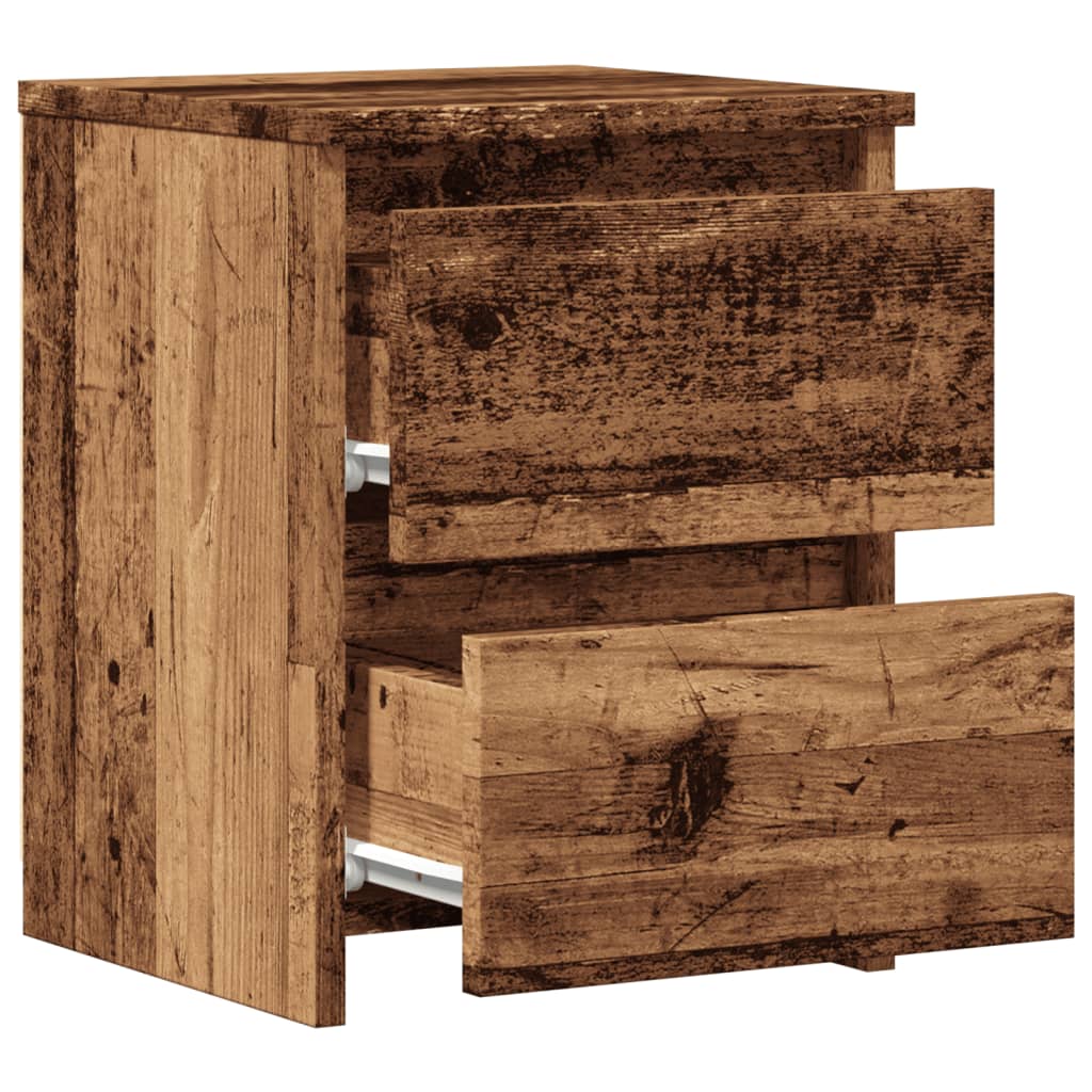 Bedside Cabinets 2 pcs Old Wood 30x30x40 cm Engineered Wood