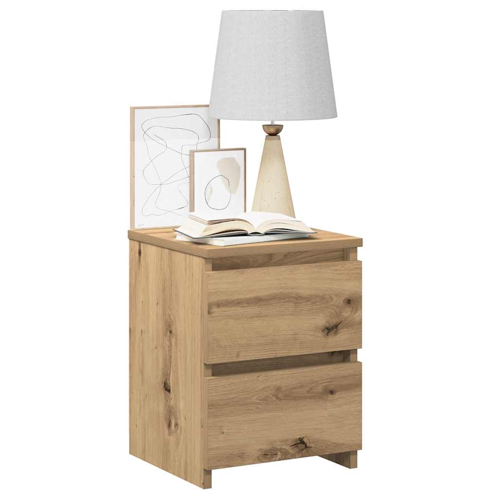 vidaXL Bedside Cabinets 2 pcs Aritisan Oak 30x30x40 cm Engineered Wood