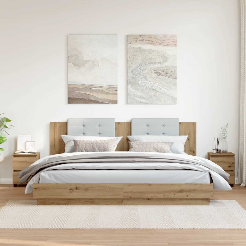 vidaXL Bedside Cabinets 2 pcs Aritisan Oak 30x30x40 cm Engineered Wood