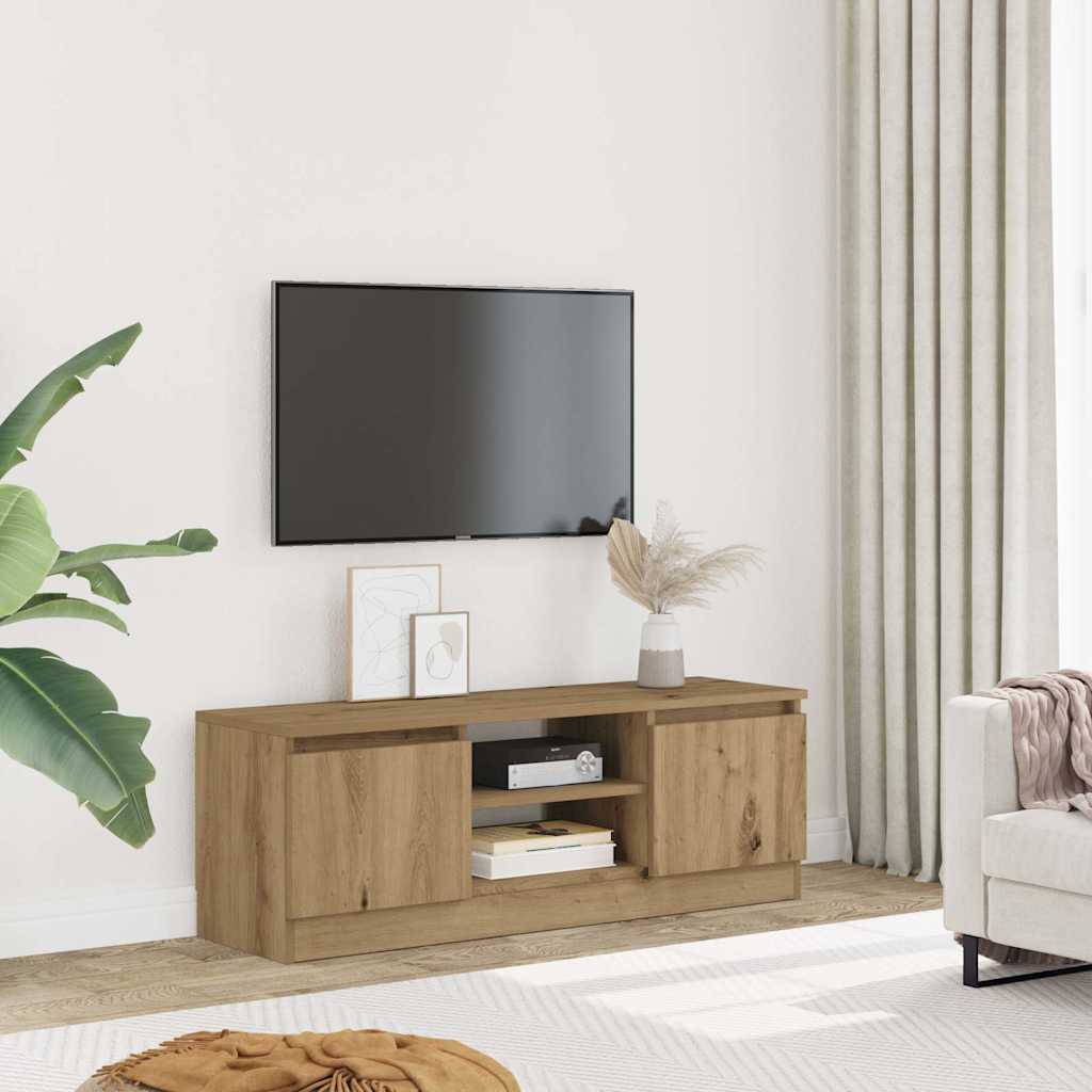 TV Cabinet Artisan Oak 102x30x36 cm Engineered Wood