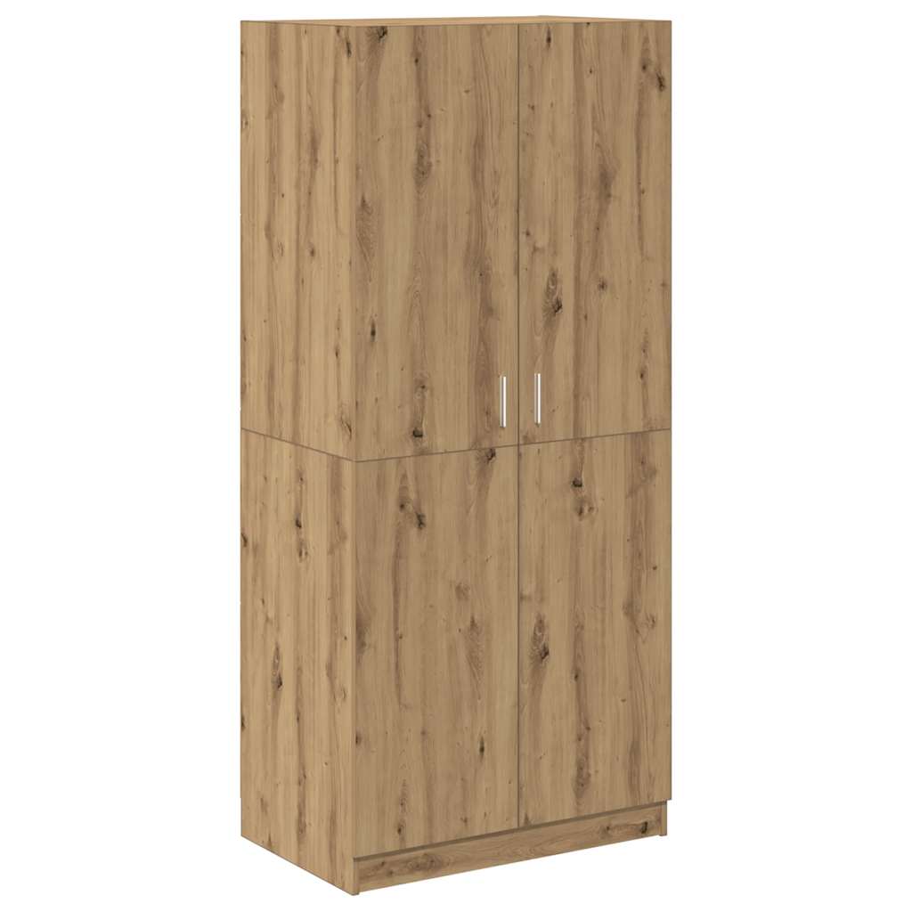 vidaXL Wardrobe Artisan Oak 80x52x180 cm Engineered Wood