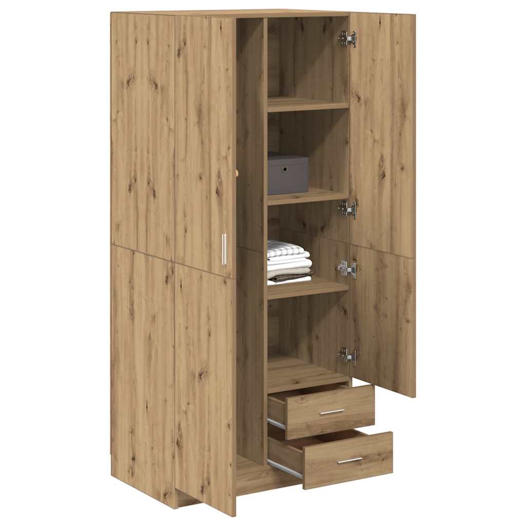 Wardrobe Artisan Oak 80x52x180 cm Engineered Wood