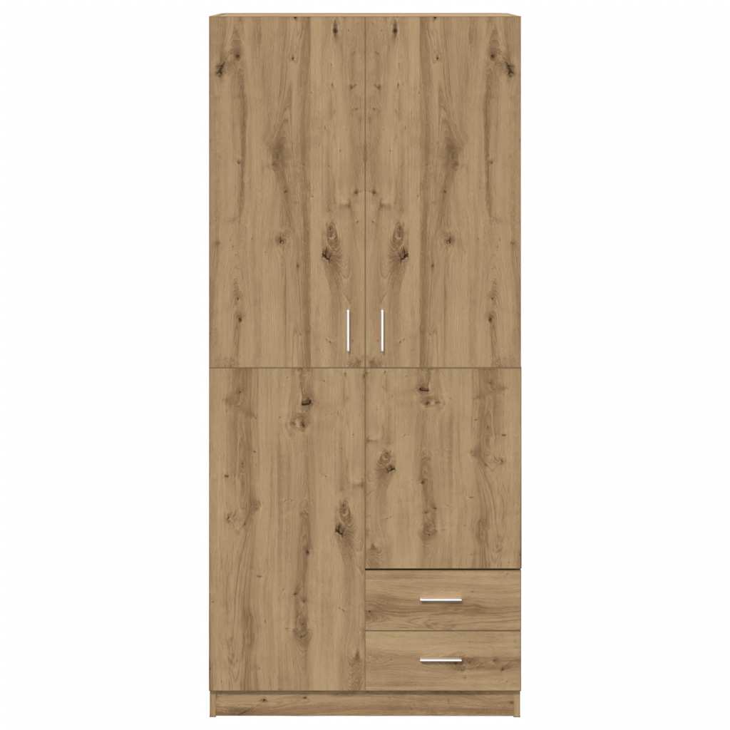 Wardrobe Artisan Oak 80x52x180 cm Engineered Wood