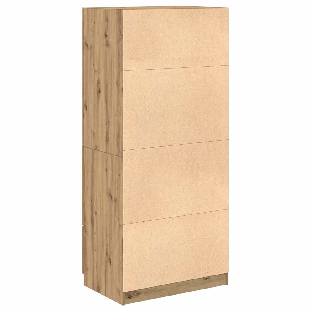 Wardrobe Artisan Oak 80x52x180 cm Engineered Wood