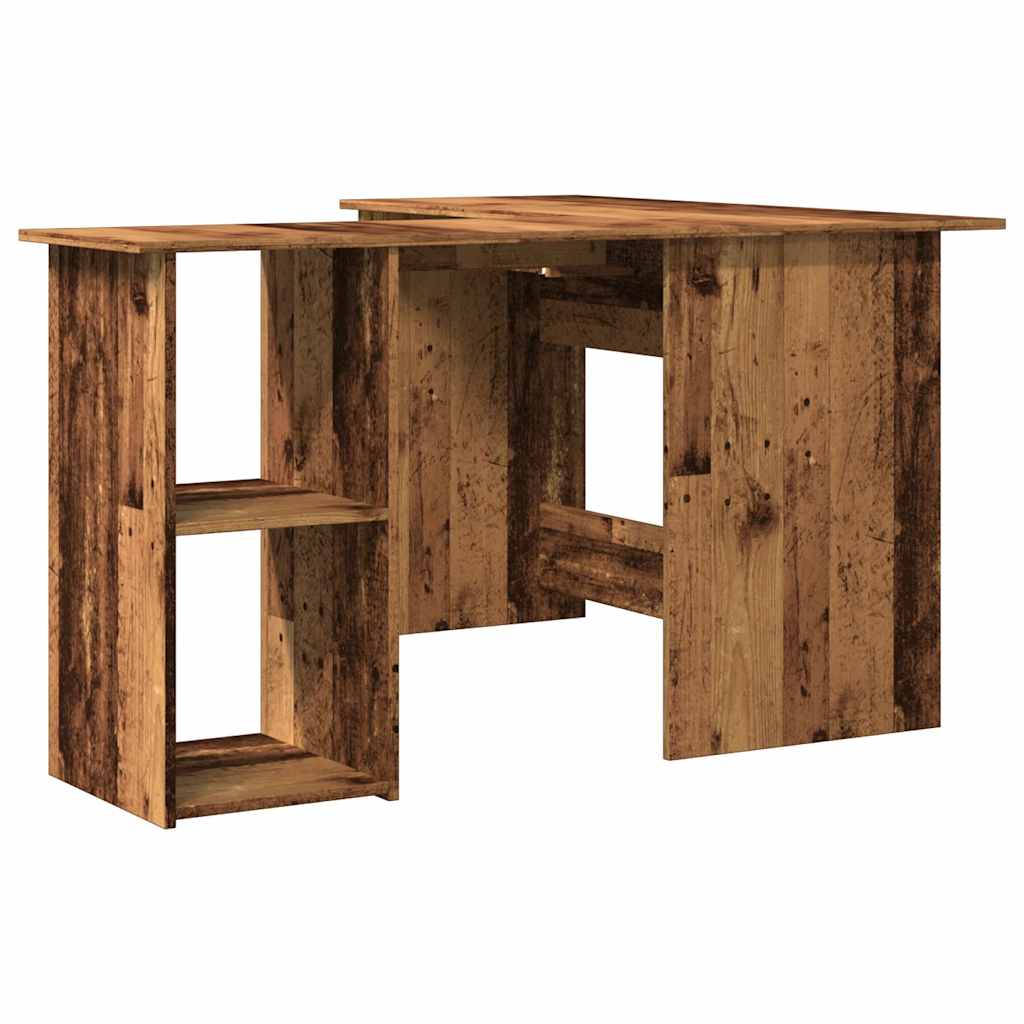 vidaXL Corner Desk Old Wood 120x140x75 cm Engineered Wood