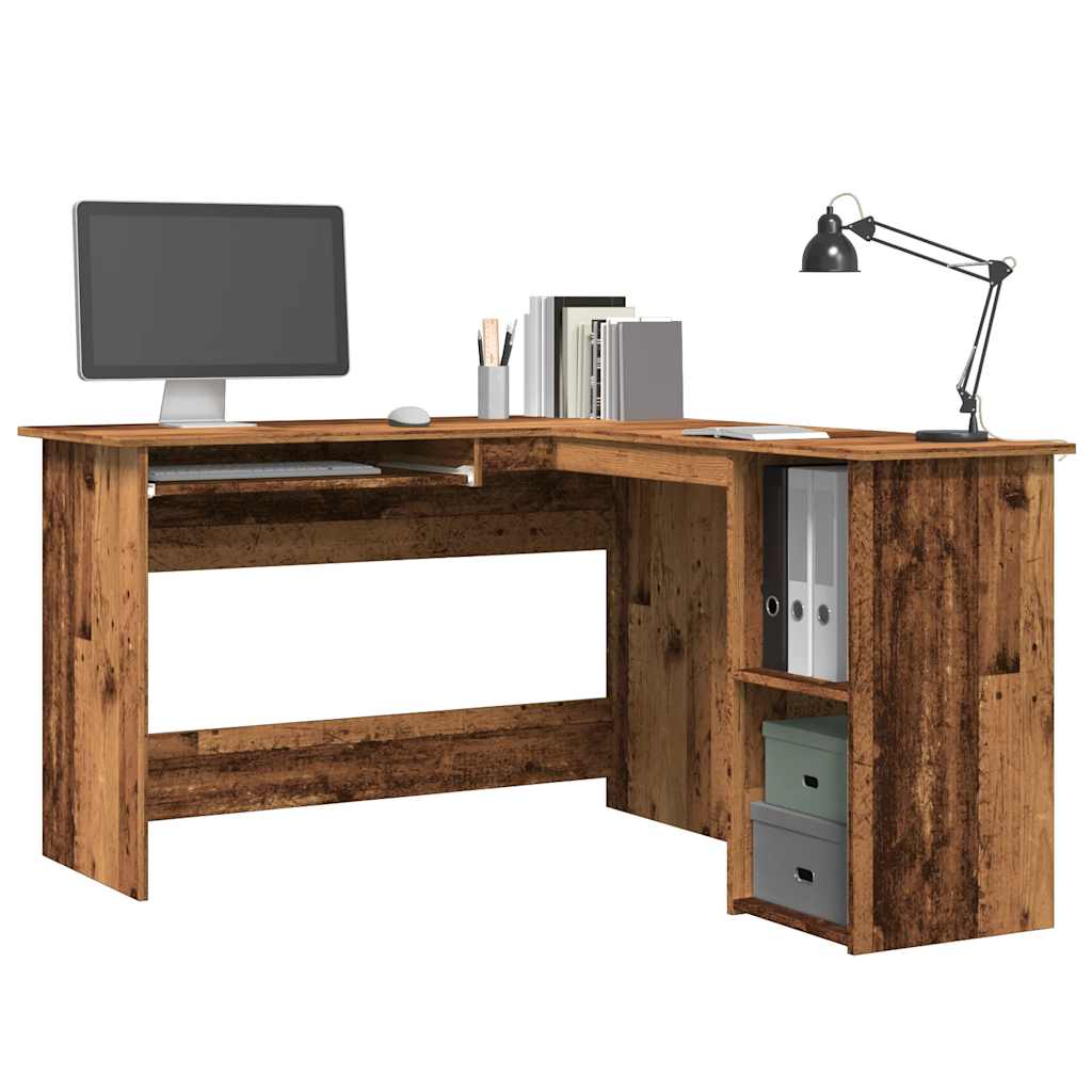 vidaXL Corner Desk Old Wood 120x140x75 cm Engineered Wood