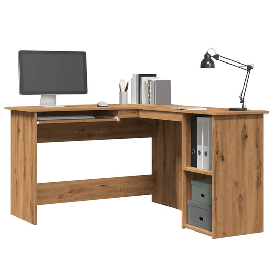 vidaXL Corner Desk Artisan Oak 120x140x75 cm Engineered Wood