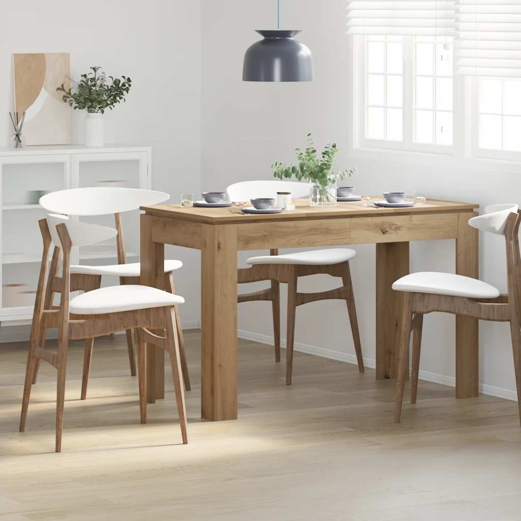 Dining Table Artisan Oak 120x60x76 cm Engineered Wood