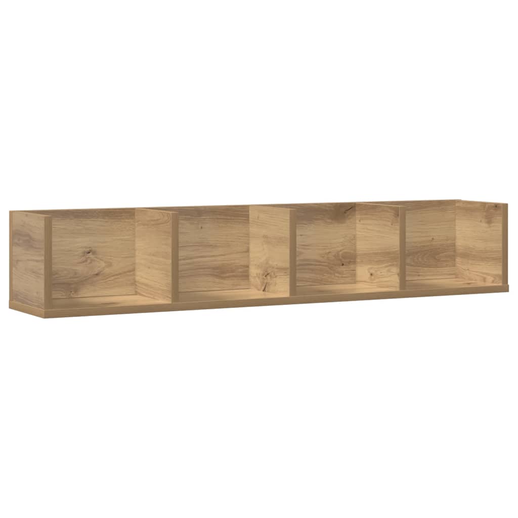 CD Wall Shelf Artisan Oak 100x18x18 cm Engineered Wood