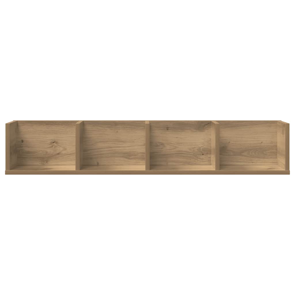 CD Wall Shelf Artisan Oak 100x18x18 cm Engineered Wood