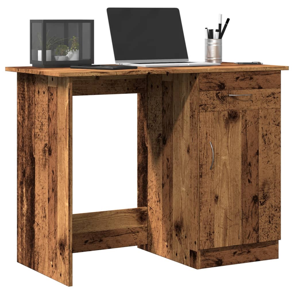 vidaXL Desk Old Wood 100x50x76 cm Engineered Wood