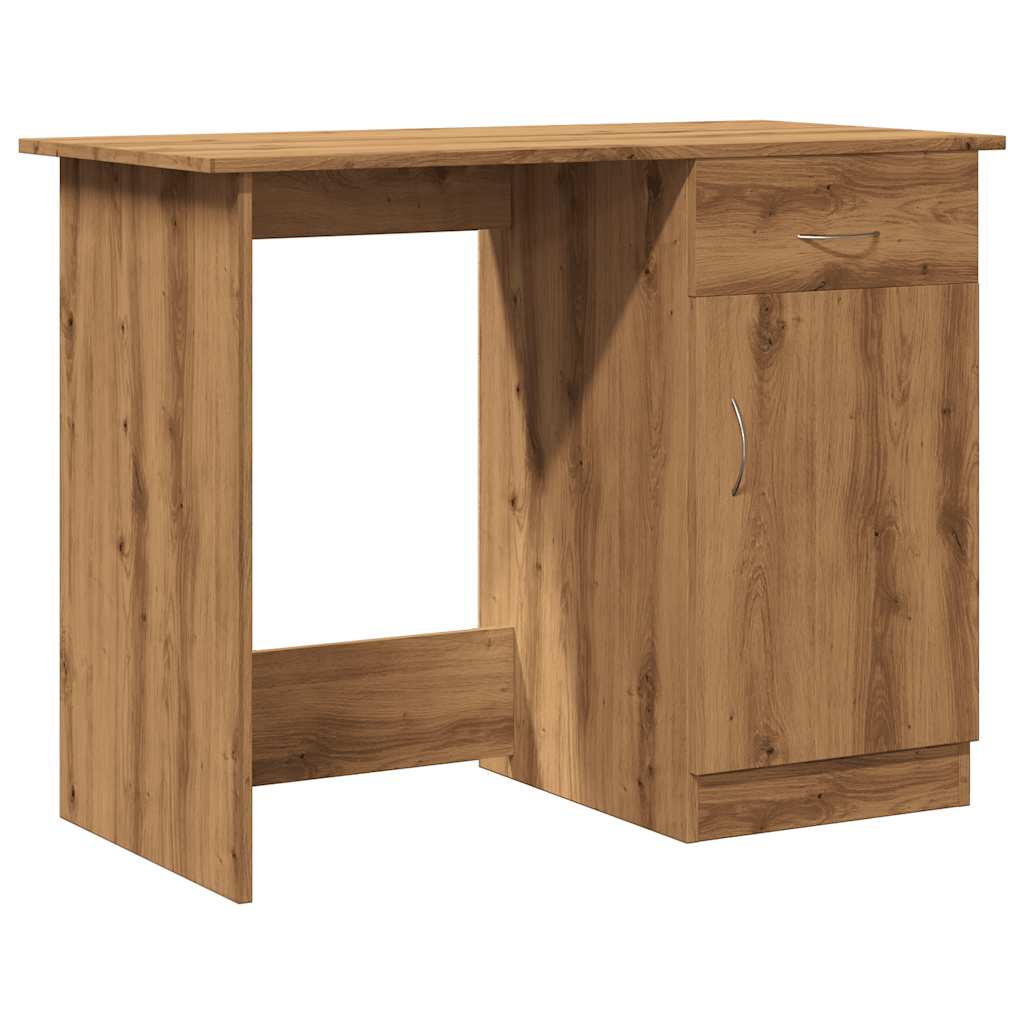 vidaXL Desk Artisan Oak 100x50x76 cm Engineered Wood