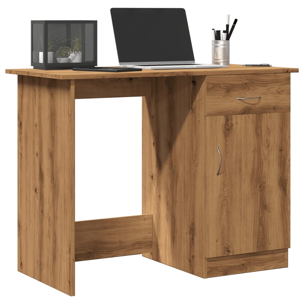 vidaXL Desk Artisan Oak 100x50x76 cm Engineered Wood