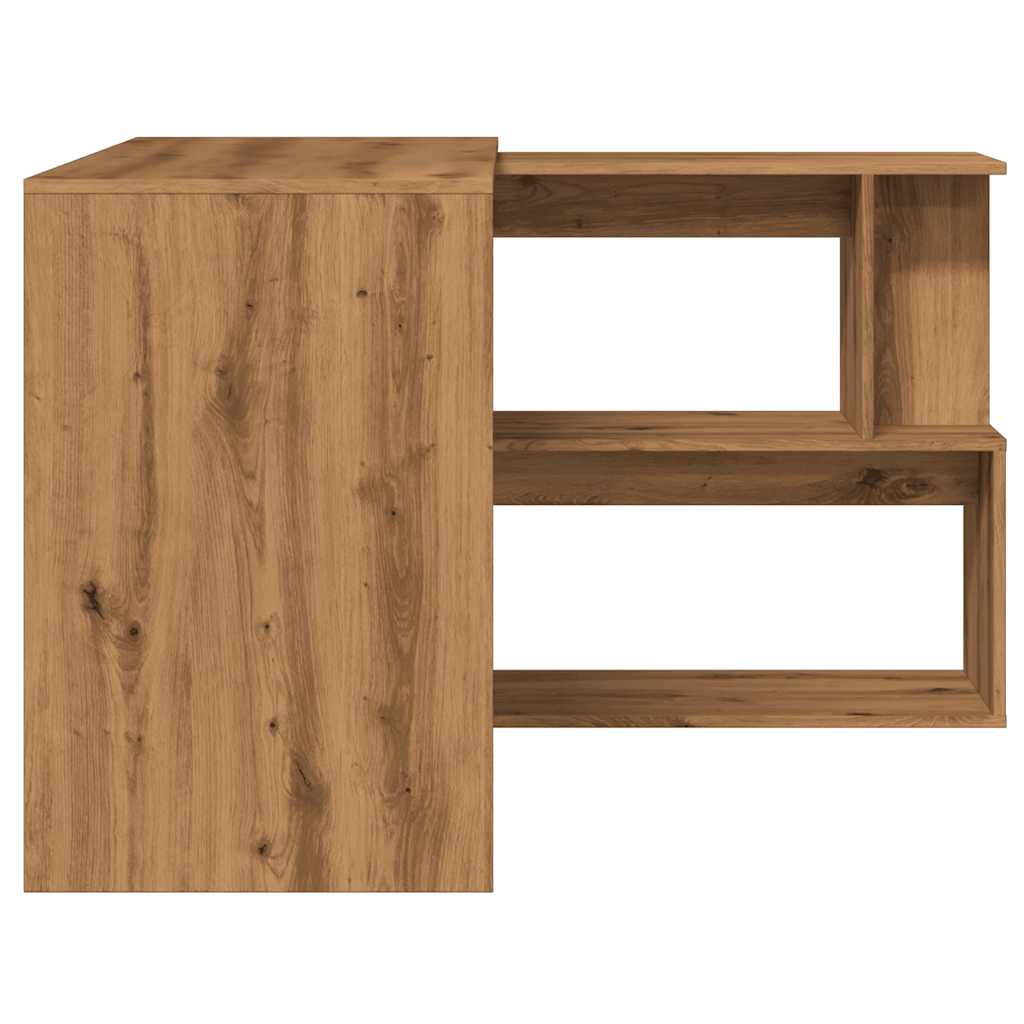 vidaXL Corner Desk Artisan Oak 200.5x50x76 cm Engineered Wood