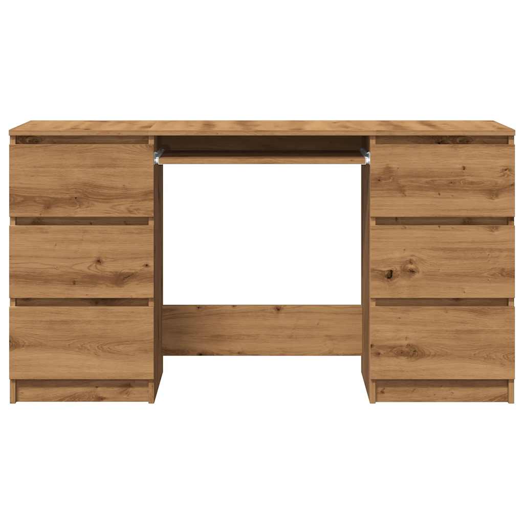 vidaXL Writing Desk Artisan Oak 140x50x77 cm Engineered Wood