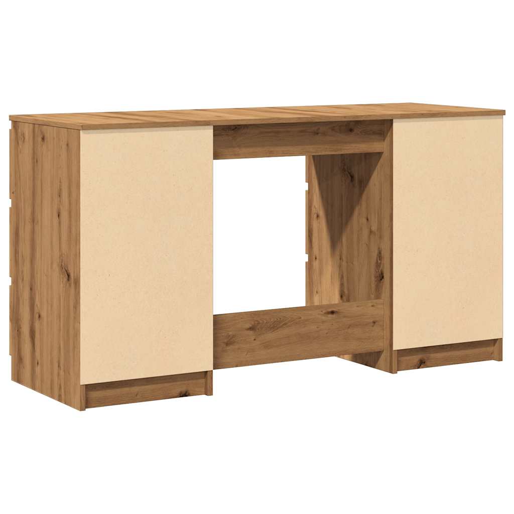 vidaXL Writing Desk Artisan Oak 140x50x77 cm Engineered Wood