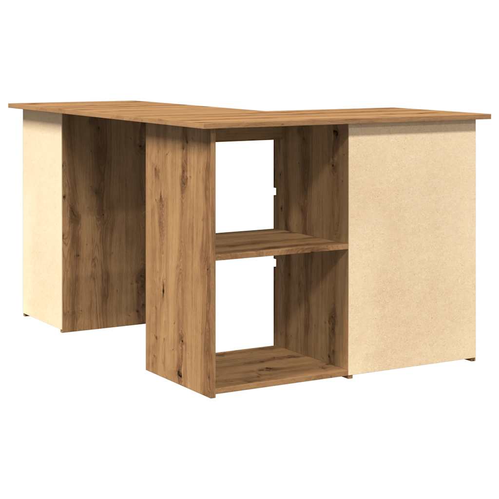 vidaXL Corner Desk Artisan Oak 145x100x76 cm Engineered Wood