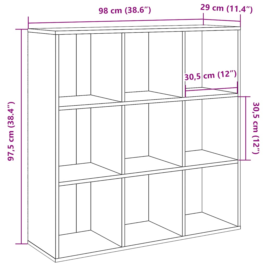Book Cabinet Artisan Oak 98x29x97,5 cm
