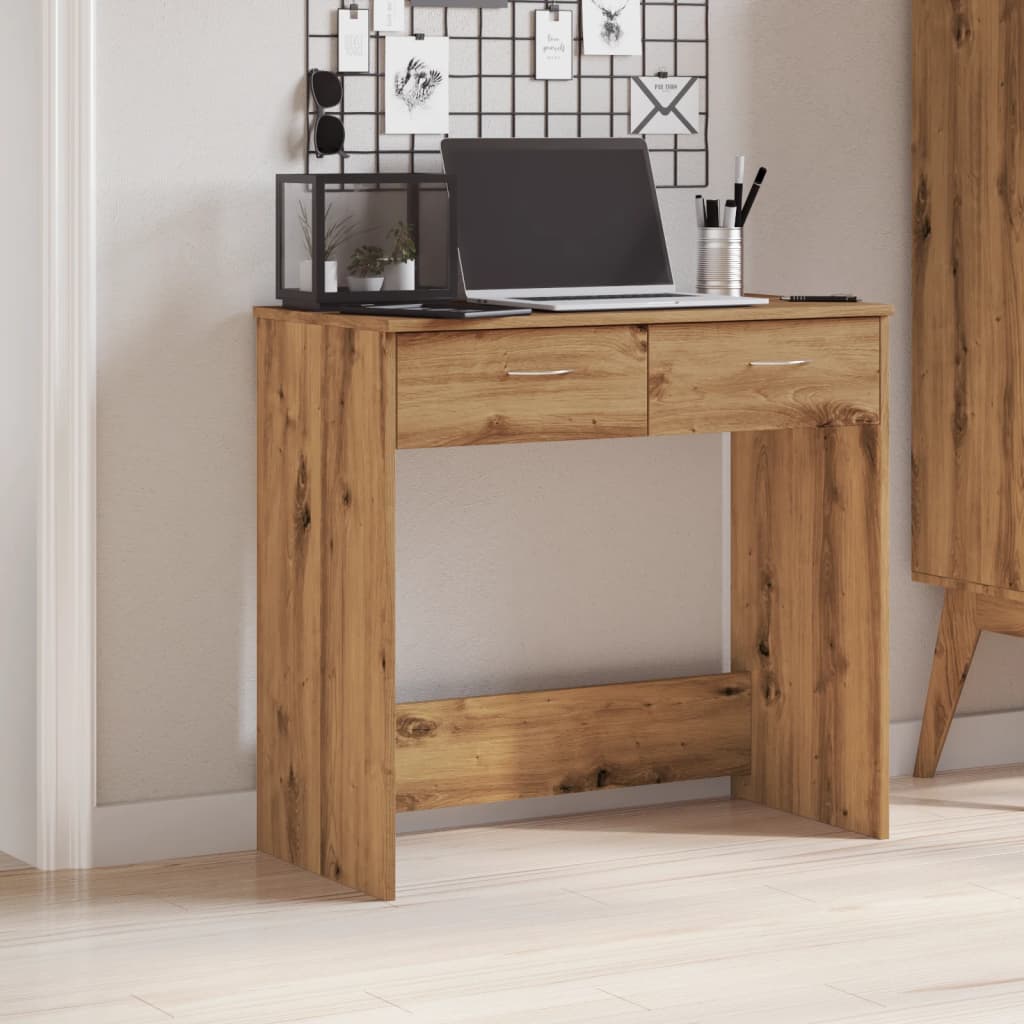 vidaXL Desk Artisian Oak 80x40x75 cm Engineered Wood