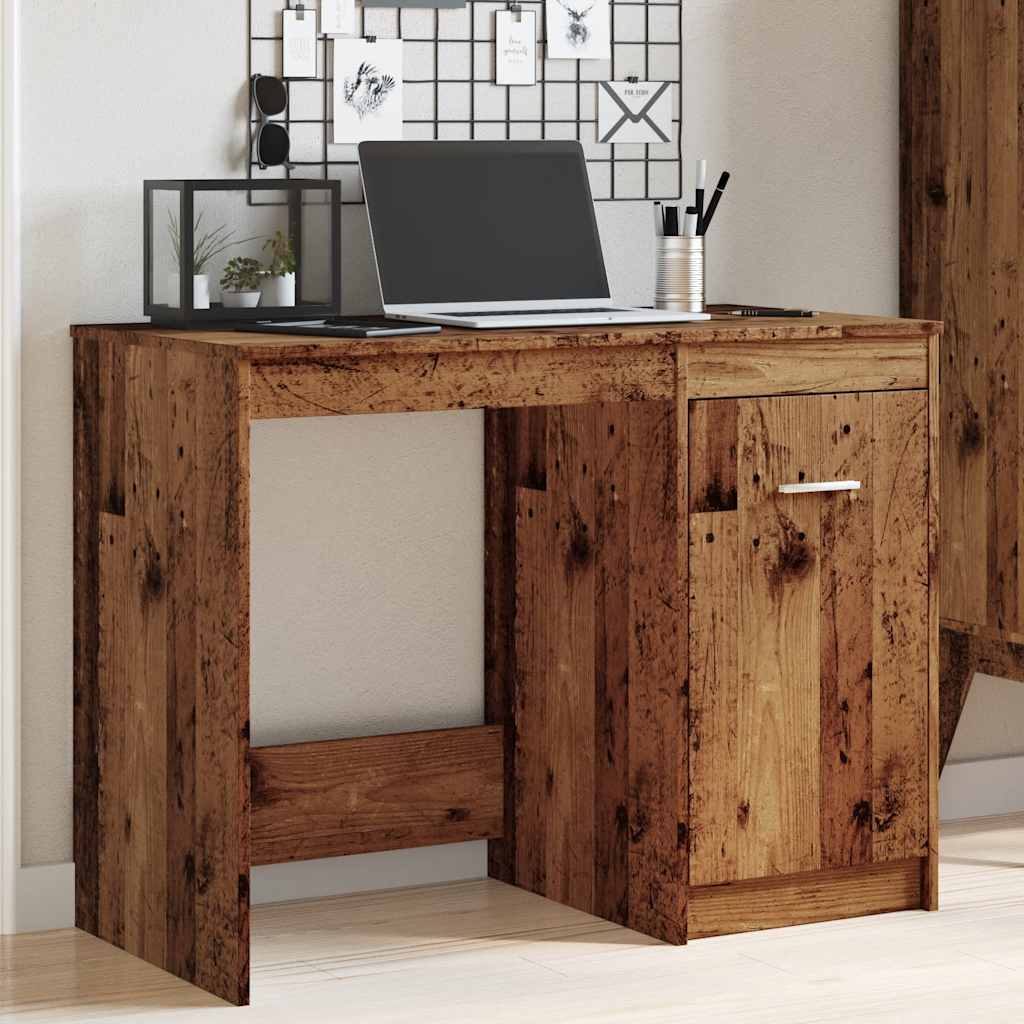 vidaXL Desk Old Wood 100x50x76 cm Engineered Wood