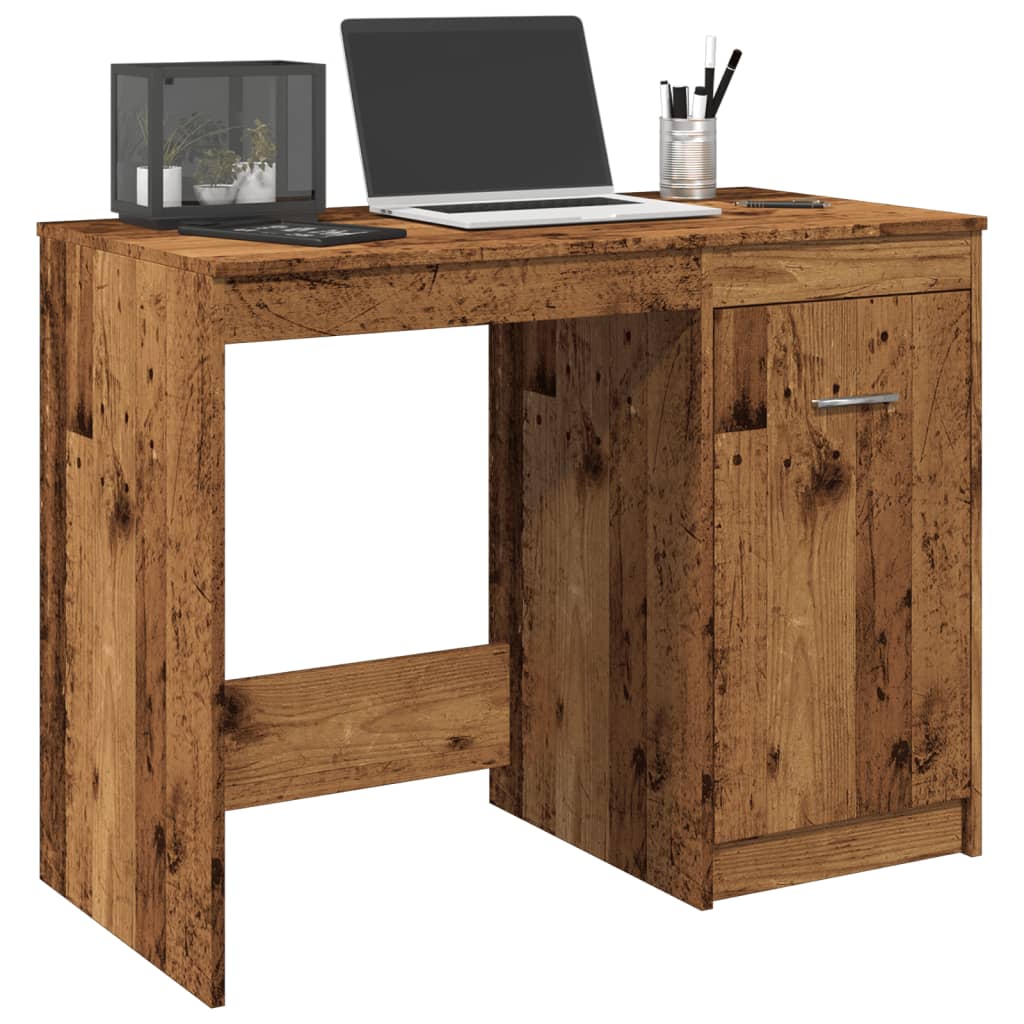 vidaXL Desk Old Wood 100x50x76 cm Engineered Wood