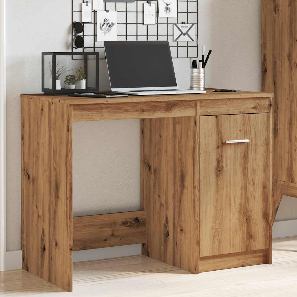 vidaXL Desk Artisan Oak 100x50x76 cm Engineered Wood