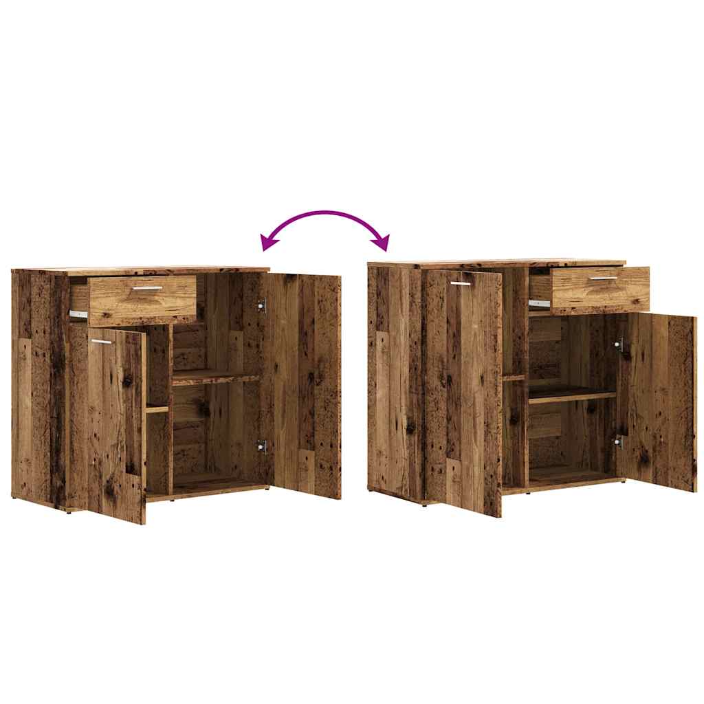 Sideboard Old Wood 80x36x75 cm Engineered Wood