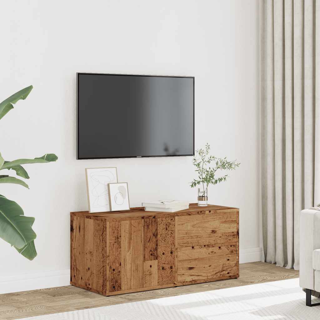 TV Cabinet Old Wood 80x34x35,5 cm Engineered Wood