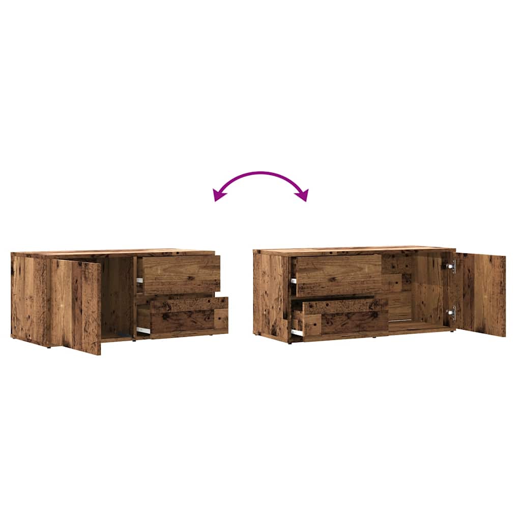 TV Cabinet Old Wood 80x34x35,5 cm Engineered Wood