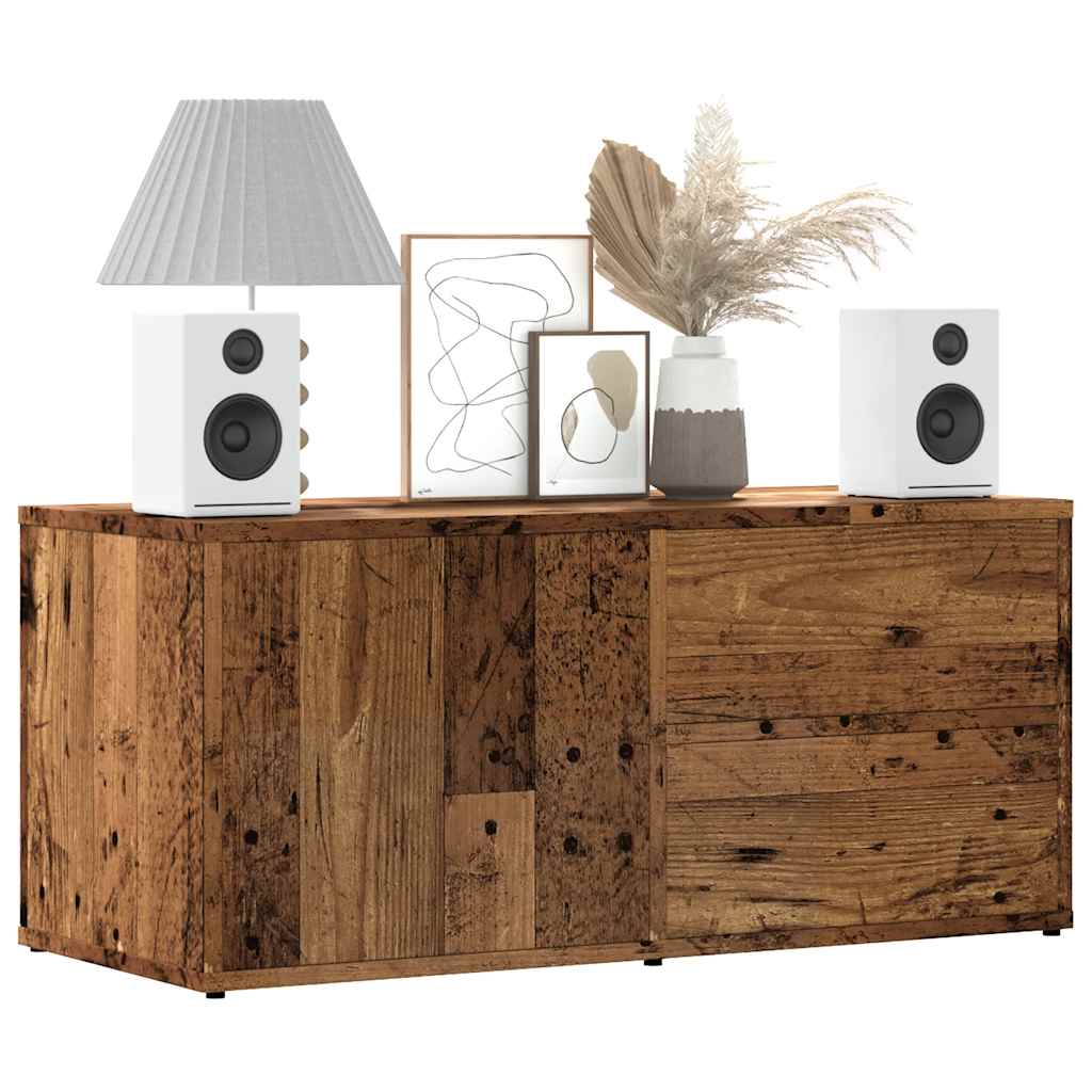 TV Cabinet Old Wood 80x34x35,5 cm Engineered Wood